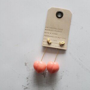 Anthropologie Peach Drop Earrings - NEW NWT - sold out design